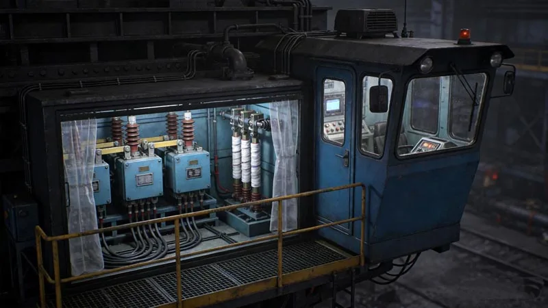 high-voltage rooms and cabs of coke oven machinery